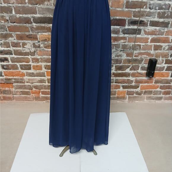 Mac Duggal Ieena Formal Evening Gown Size 2 Blue Dress Wedding Party Bridesmaid - Picture 7 of 12